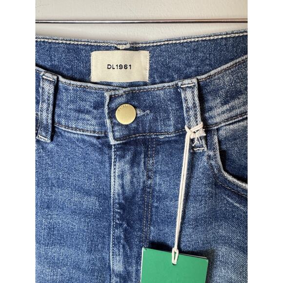 DL1961 Hepburn High Rise Wide Leg Jeans 32" Sz 26 In East Lake MSRP $219 NWT - Picture 12 of 16